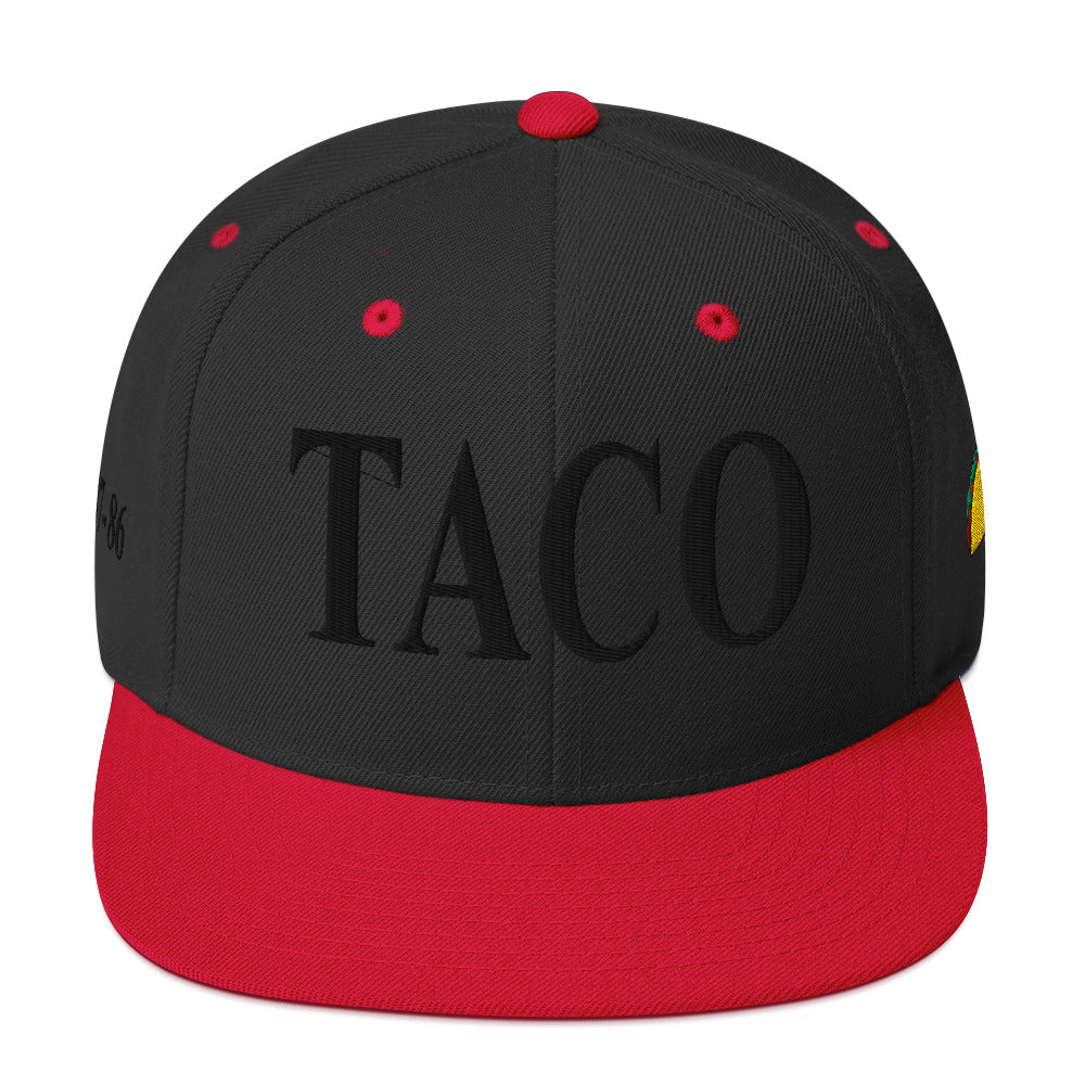 Funny anti-Trump parody hat – Supreme Taco snapback for political humor