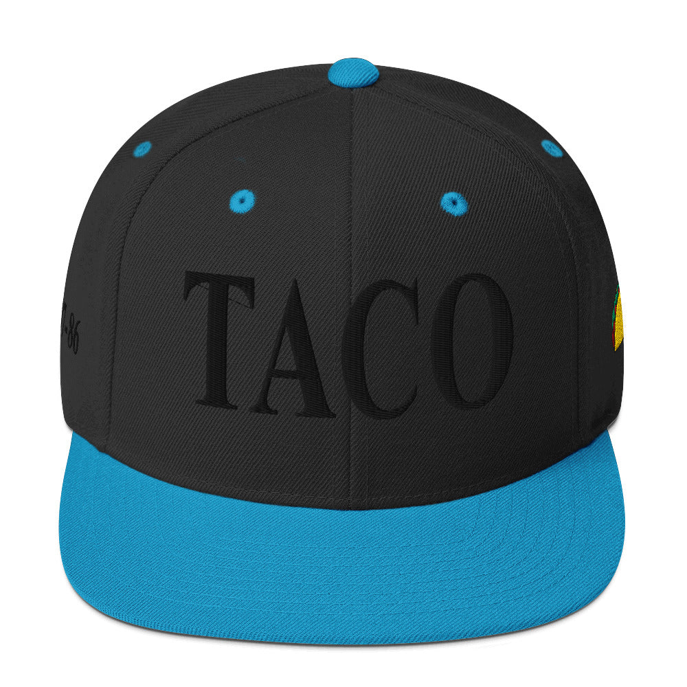 Funny anti-Trump parody hat – Supreme Taco snapback for political humor