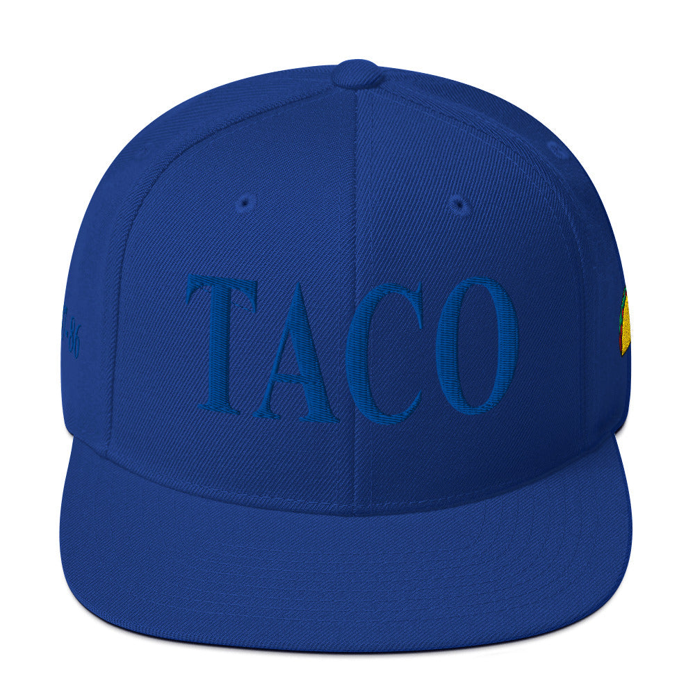 Funny anti-Trump parody hat – Supreme Taco snapback for political humor