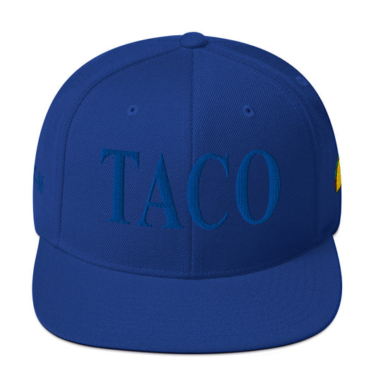 Funny anti-Trump parody hat – Supreme Taco snapback for political humor